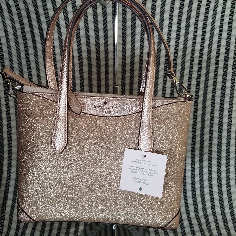MAKE A REASONABLE OFFER kate spade shimmy glitter sparkly satchel crossbody new